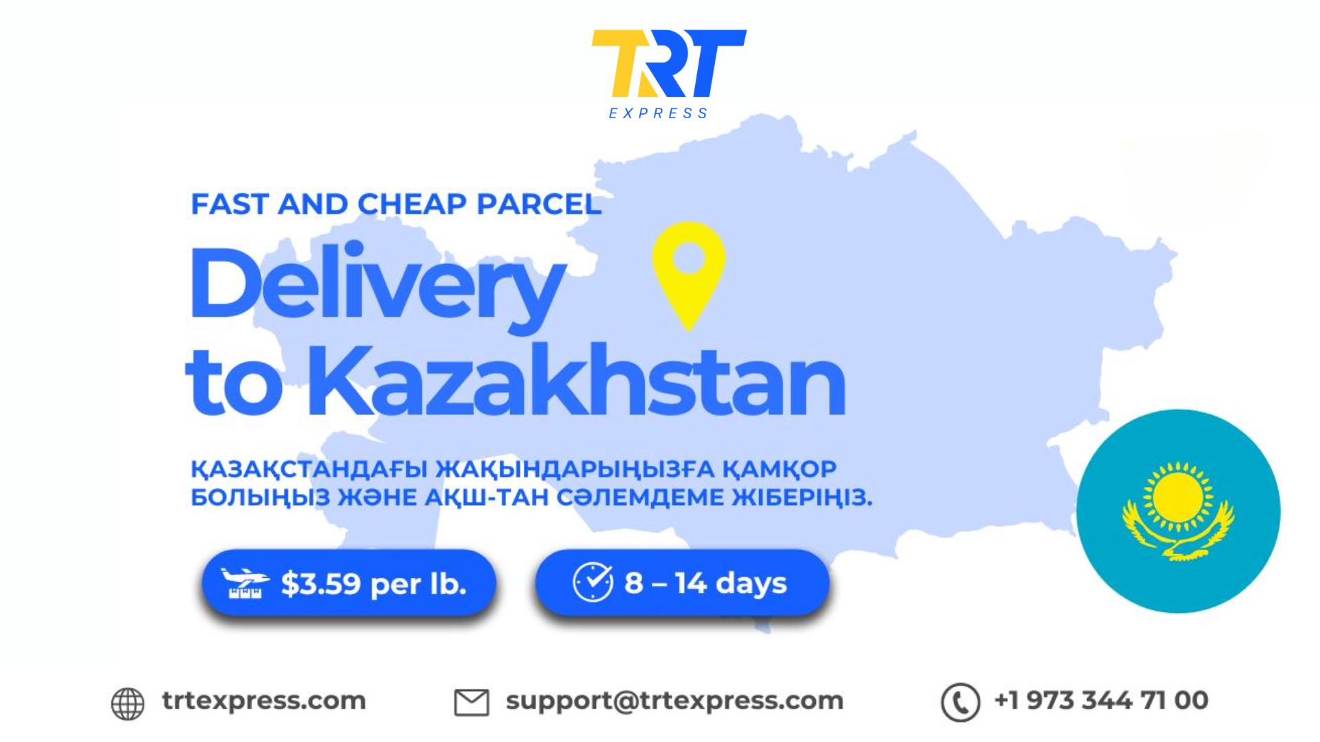 Fast, Safe, and Affordable Parcel Shipping to Kazakhstan with TRT Express